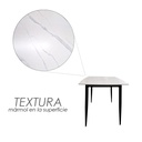 Mesa Comedor de Marmol Blanco con Negro