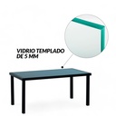 Sala de Jardin de 4 Pzs de tela con marco de acero Negro