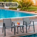 Sala de jardín de 3 Pzs Gris