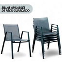 Sala de jardín de 3 Pzs Gris