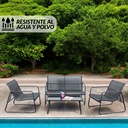 Sala de jardin de 4 Pzs Negro