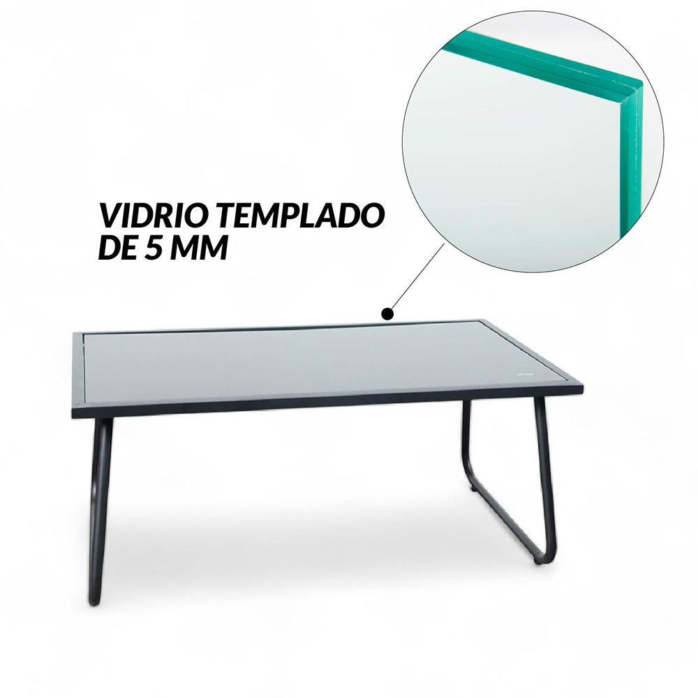 Sala de jardin de 4 Pzs Negro