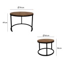 Juego de Mesa de Centro Redondas Café