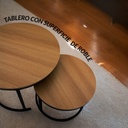 Juego de Mesa de Centro Redondas Café