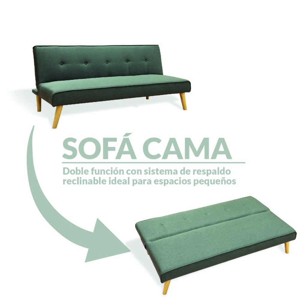 Sofa Cama 3 Plazas Gris