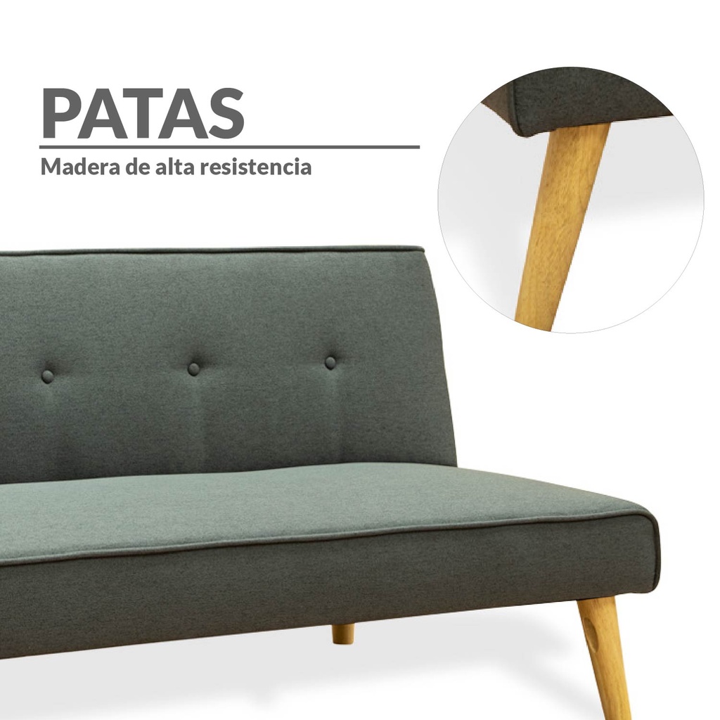 Sofa Cama 3 Plazas Gris