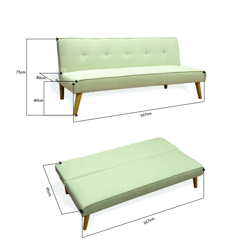 Sofa Cama 3 Plazas Beige