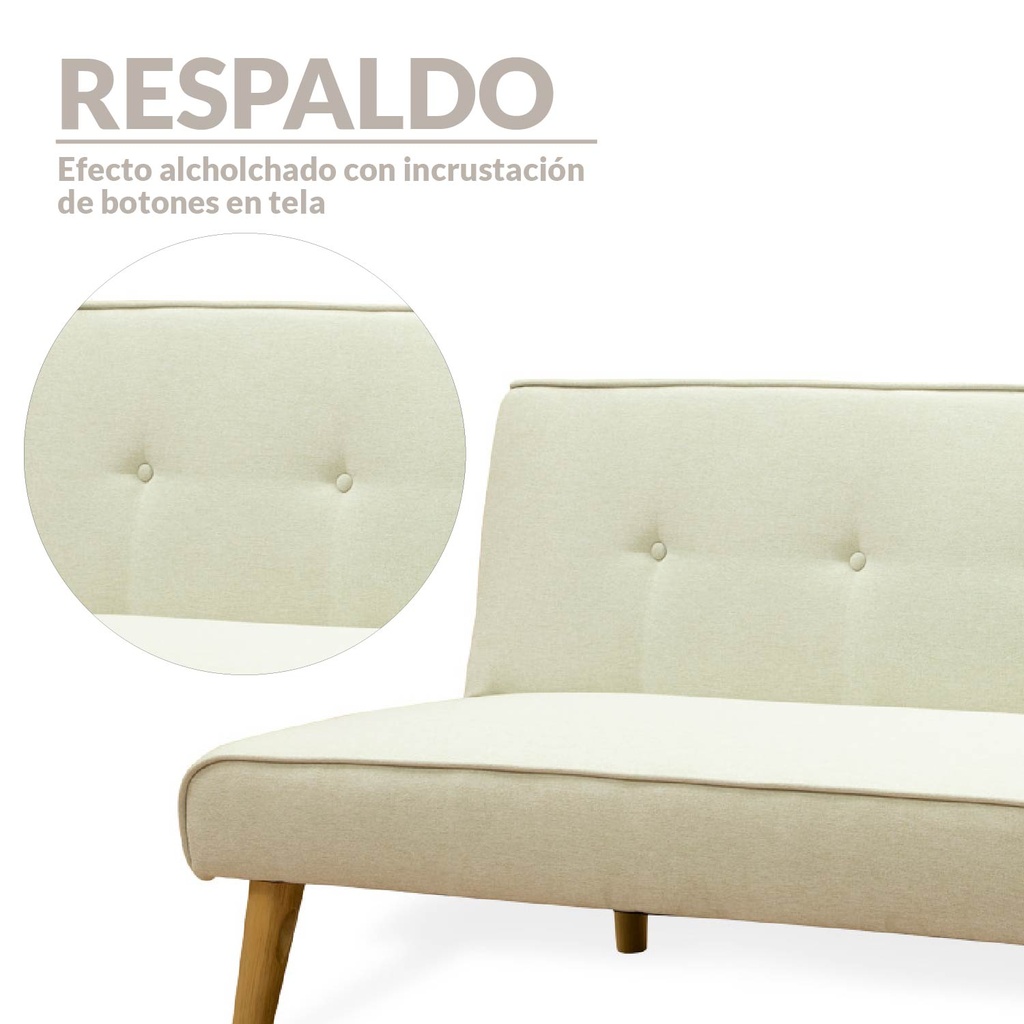 Sofa Cama 3 Plazas Beige
