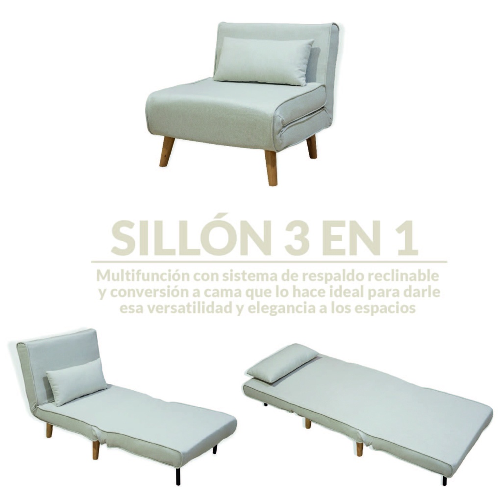 Sofa Cama Individual Beige