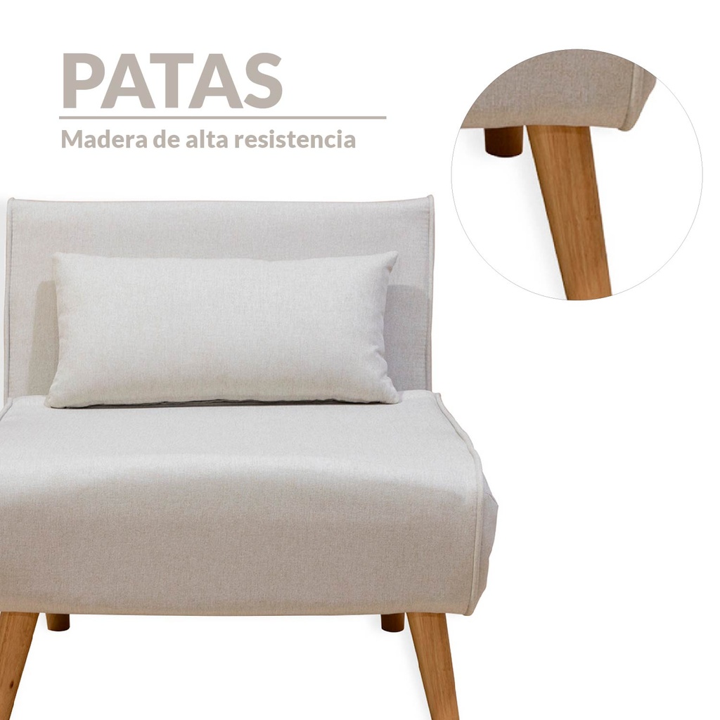 Sofa Cama Individual Beige