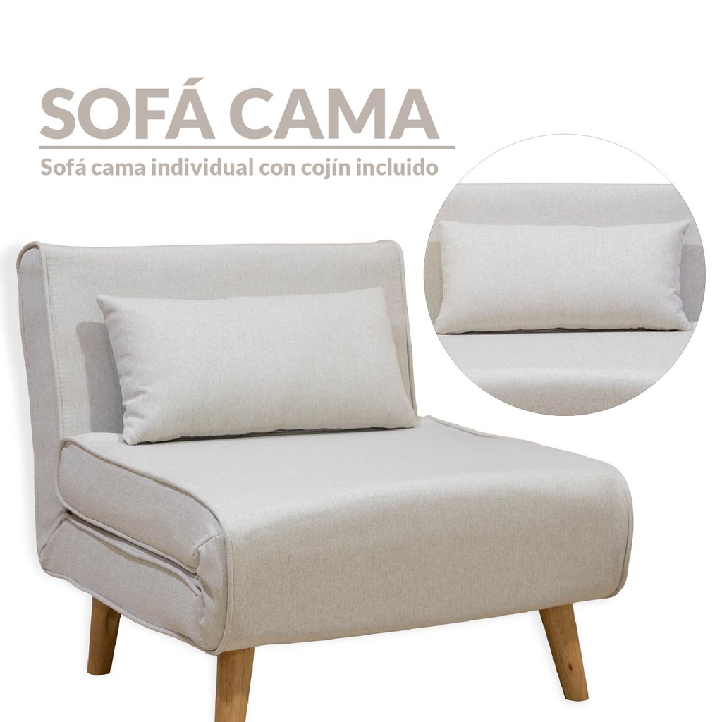 Sofa Cama Individual Beige