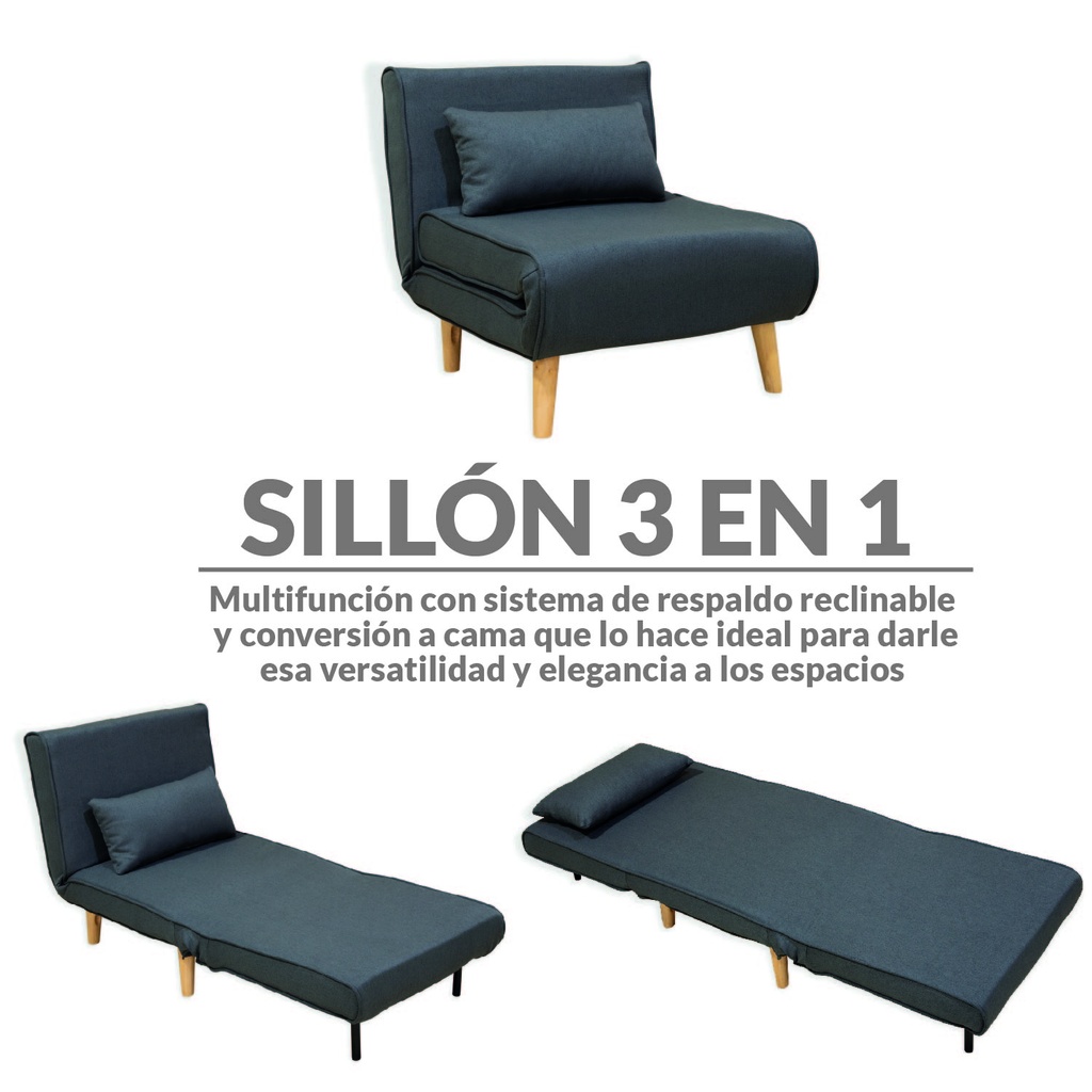 Sofa Cama Individual Gris