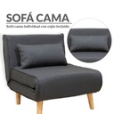 Sofa Cama Individual Gris