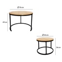 Juego de Mesa de Centro Redondas Maple