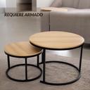 Juego de Mesa de Centro Redondas Maple
