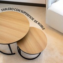 Juego de Mesa de Centro Redondas Maple
