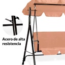 Columpio banca de 3 Asientos con Techo para Exteriores
