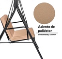 Columpio banca de 3 Asientos con Techo para Exteriores