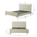 Base Con Cabecera Cama-014 de Madera Matrimonial