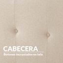 Base Con Cabecera Cama-014 de Madera Matrimonial