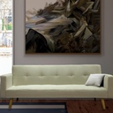 Sofa Cama 3 Plazas con antebrazos Beige