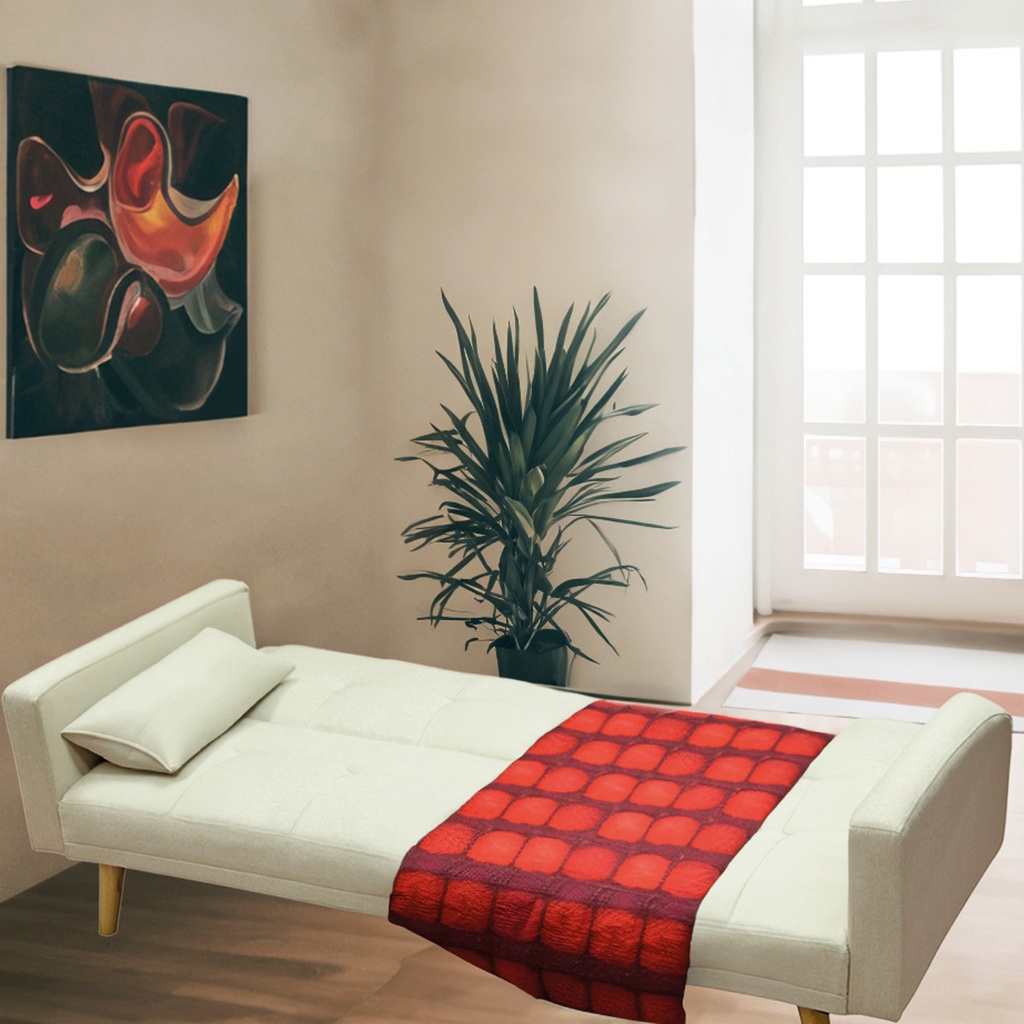 Sofa Cama 3 Plazas con antebrazos Beige