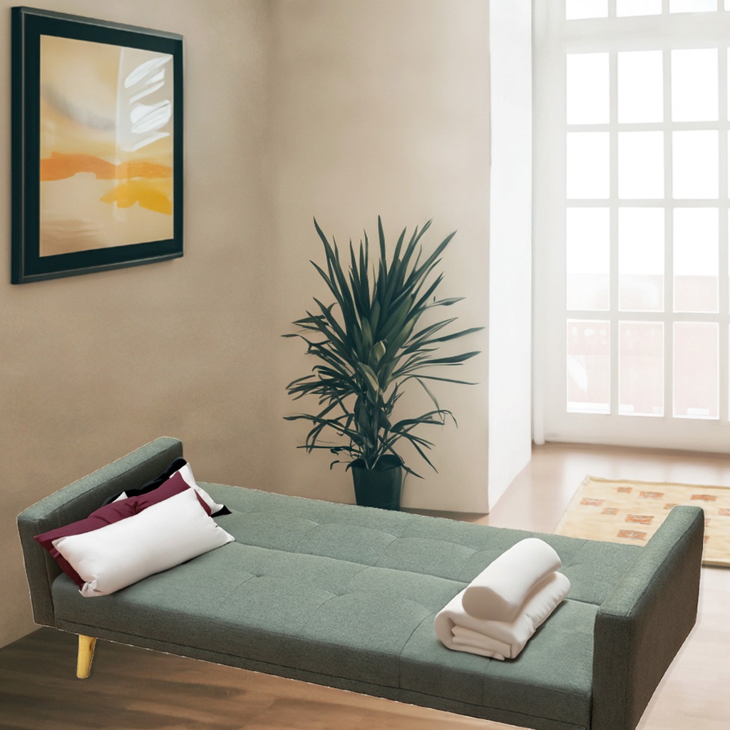 Sofa Cama 3 Plazas con antebrazos Gris