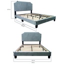 Base Con Cabecera Cama-9508 de Madera Matrimonial