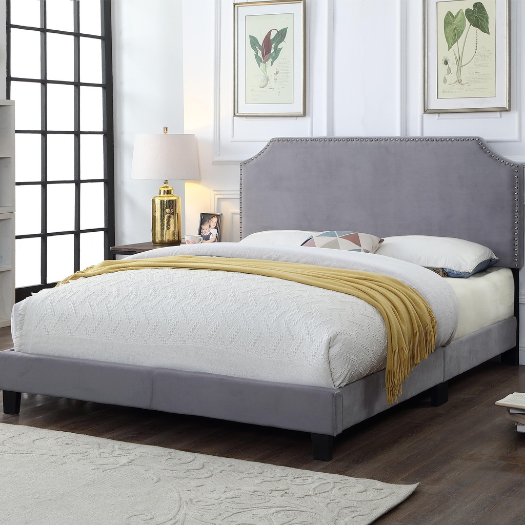 Base Con Cabecera Cama-9508 de Madera Matrimonial