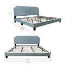 Base Con Cabecera Cama-9508 de Madera King