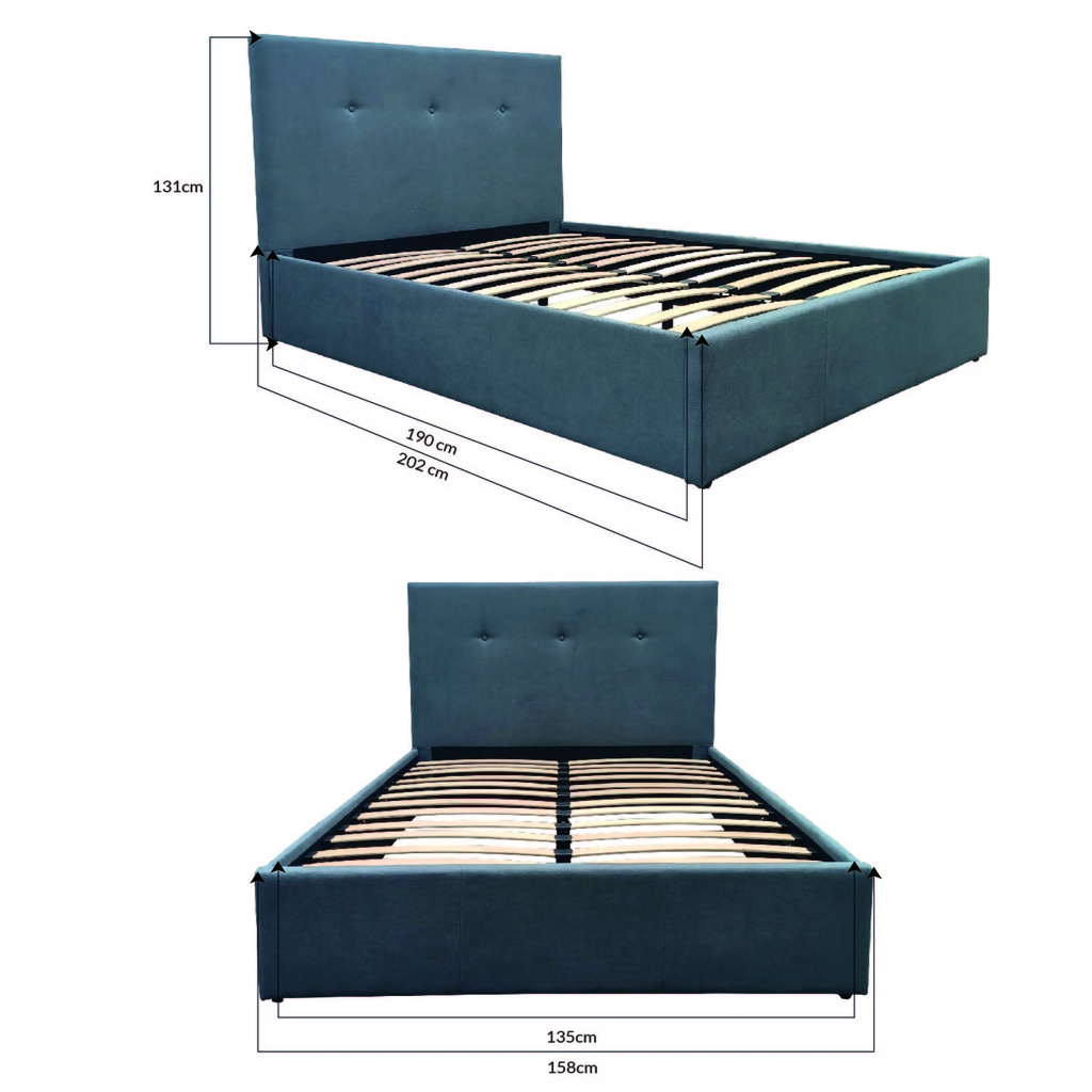 Base Con Cabecera Cama-9550 de Madera Matrimonial
