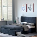 Base Con Cabecera Cama-9550 de Madera Matrimonial