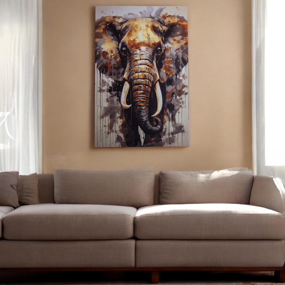 Cuadro decorativo 80x120 CDT-elefante