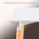 Mesa Comedor Oslo Blanca con 4 Sillas Cafe