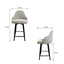 4 Sillas de Bar Tokio Gris