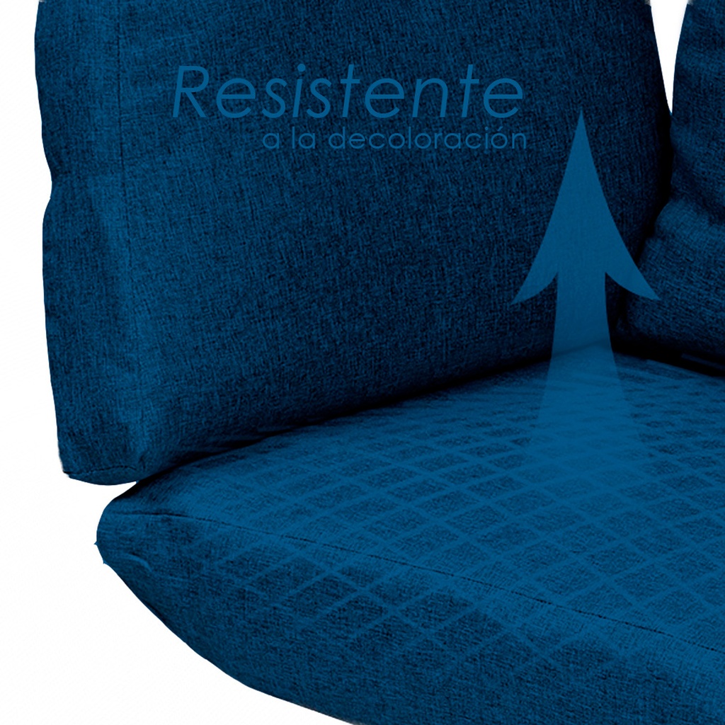 Silla Exterior de Mimbre Individual Ilios Innova Azul Marino
