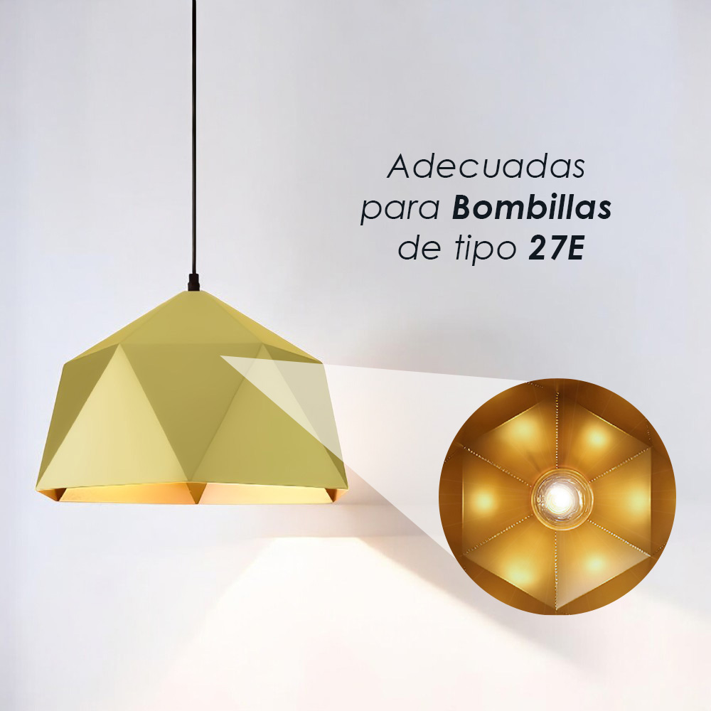 Lámpara colgante 39 cm Dorado 139A