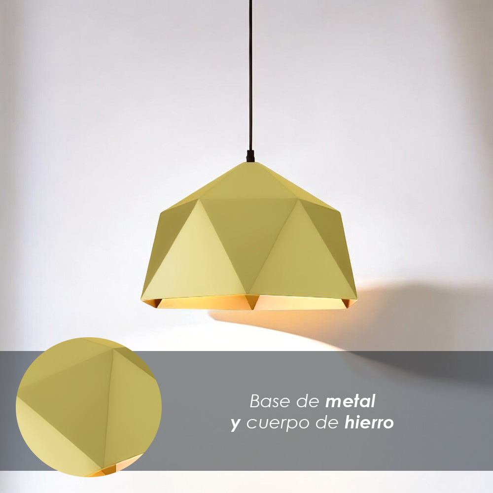 Lámpara colgante 39 cm Dorado 139A