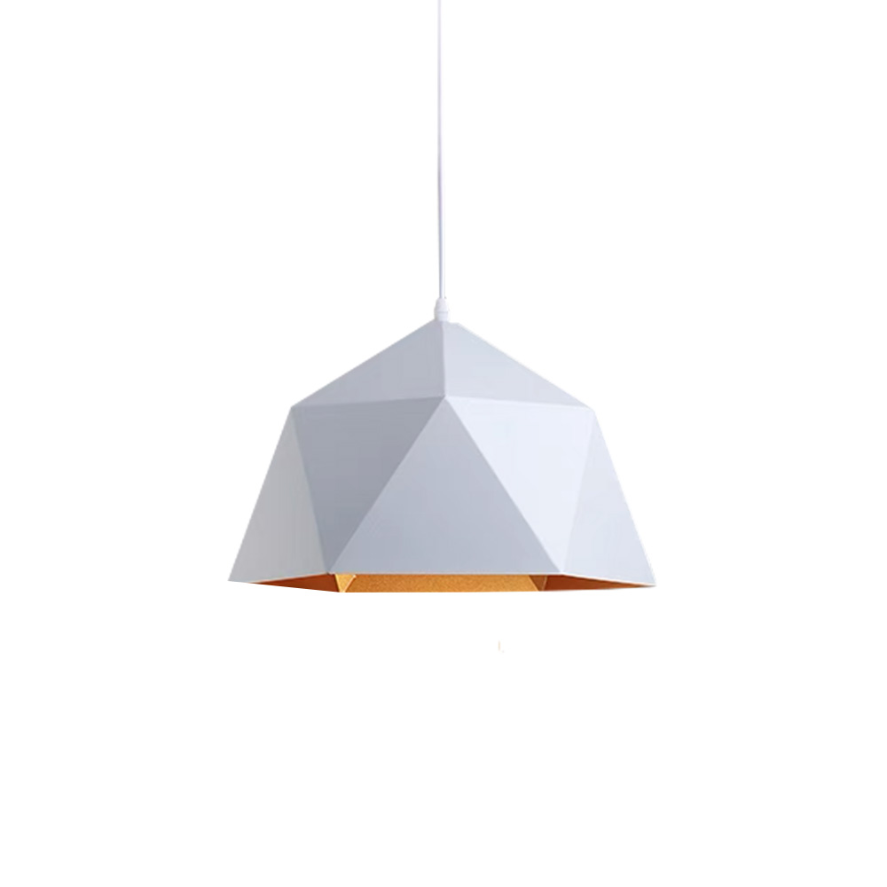 Lámpara colgante 39 cm blanco con dorado 139A