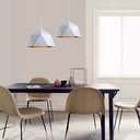 Lámpara colgante 39 cm blanco con dorado 139A