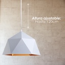 Lámpara colgante 39 cm blanco con dorado 139A