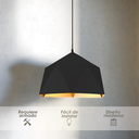 Lámpara colgante 39 cm negro con dorado 139A