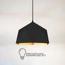 Lámpara colgante 39 cm negro con dorado 139A