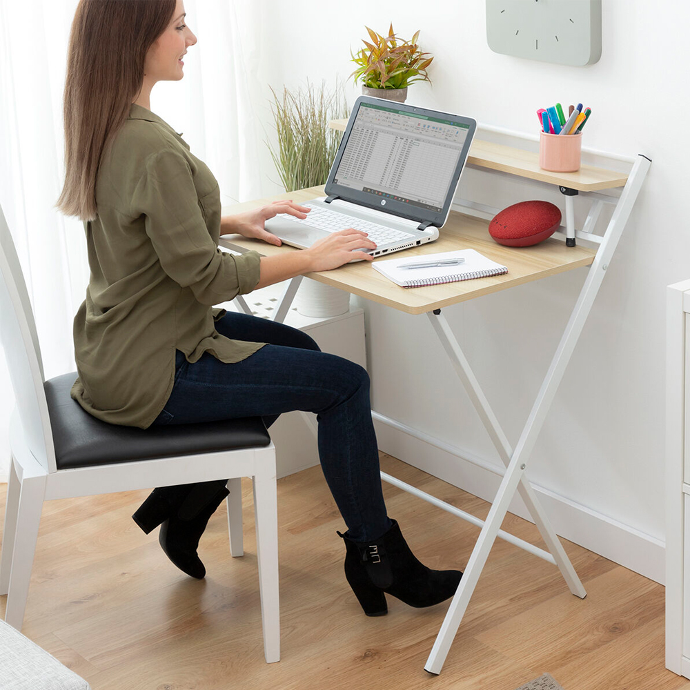 Escritorio Plegable Ilios Innova Minimalista Color Maple