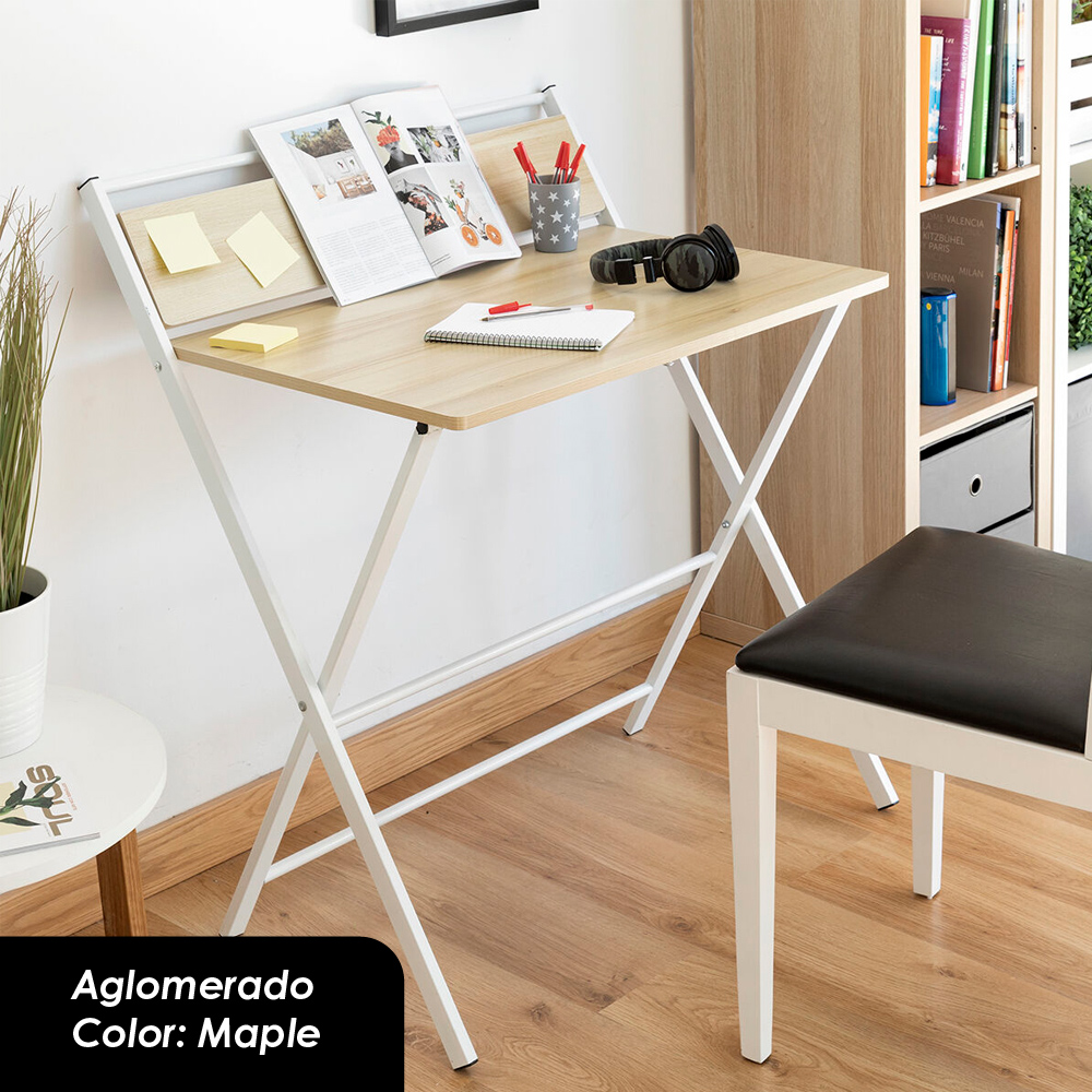 Escritorio Plegable Ilios Innova Minimalista Color Maple