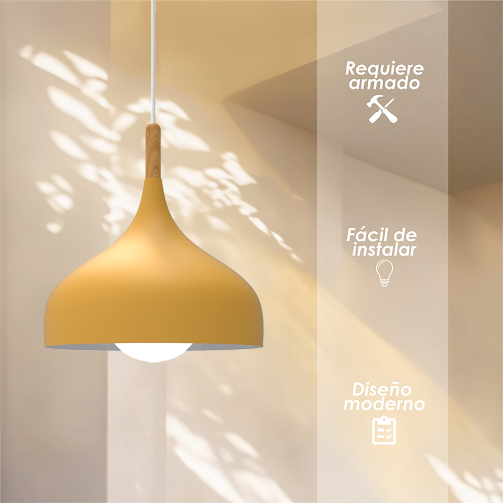 Lámpara colgante F amarillo
