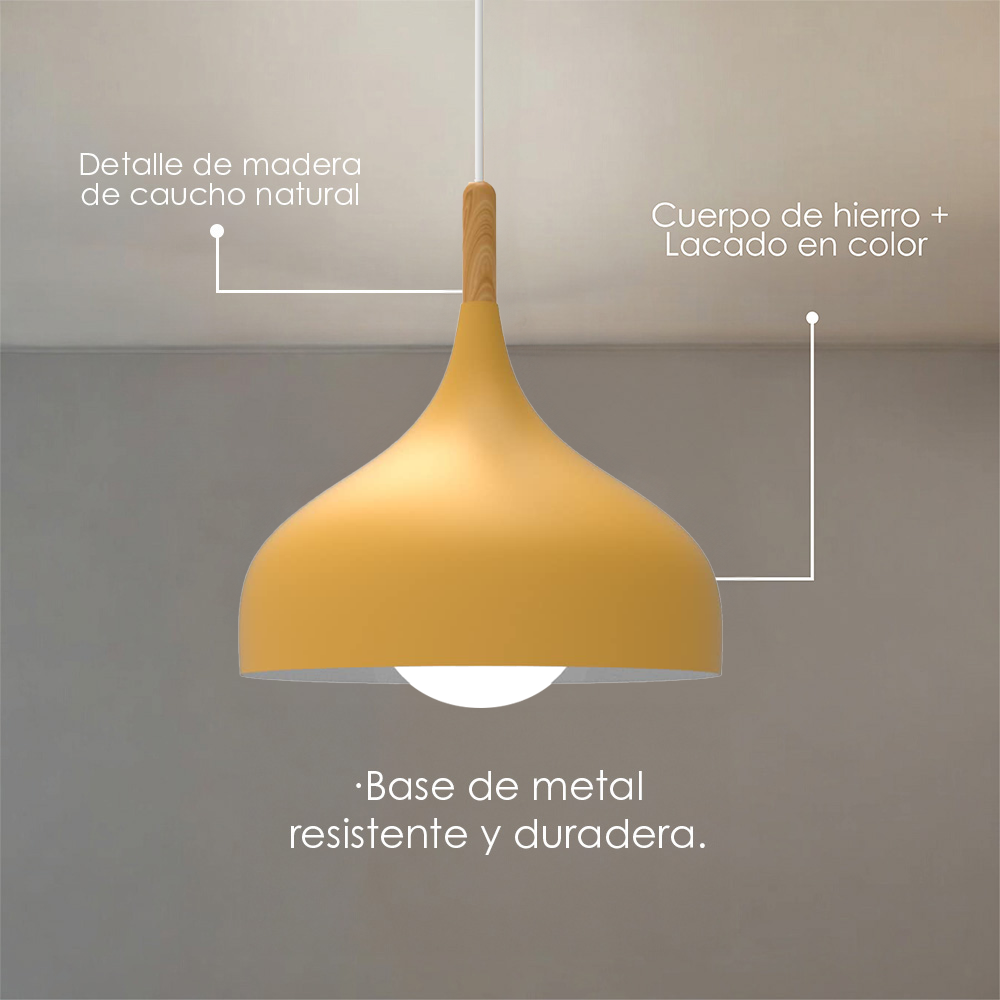 Lámpara colgante F amarillo