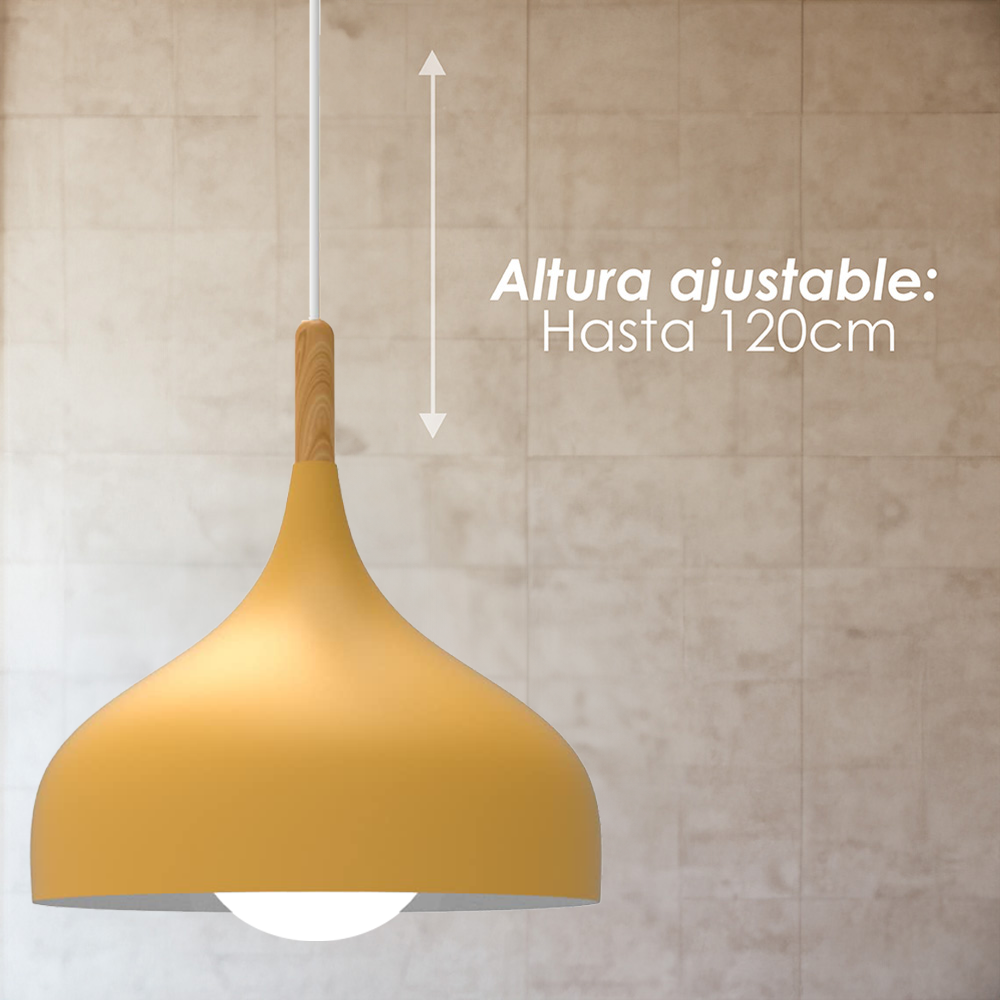 Lámpara colgante F amarillo