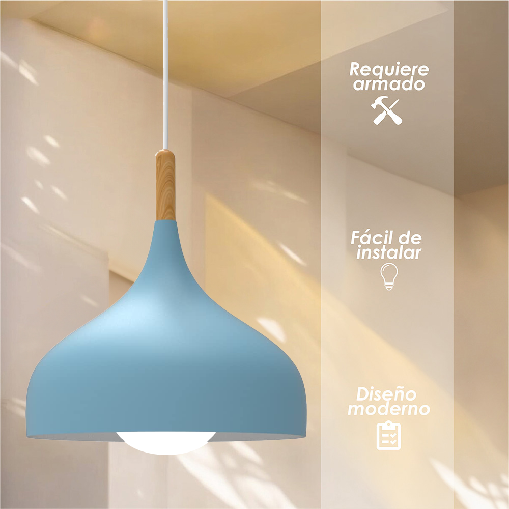 Lámpara colgante F azul