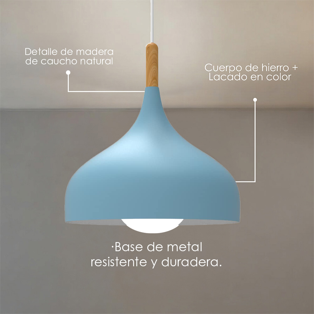 Lámpara colgante F azul